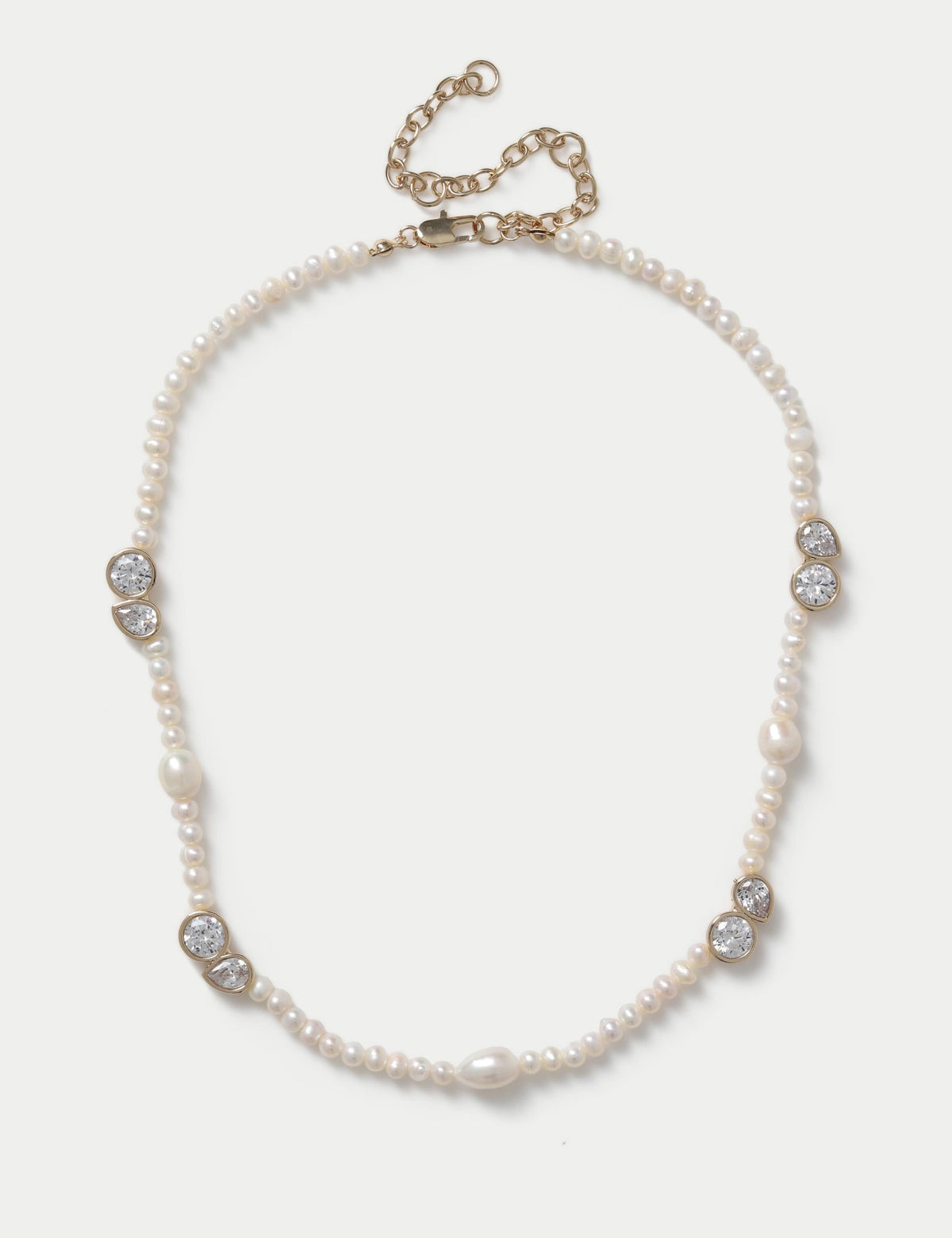 Autograph freshwater pearl cubic zirconia necklace, UK version