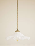 Frill glass pendant ceiling light 28cm (British brand)