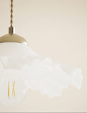 Frill glass pendant ceiling light 28cm (British brand)
