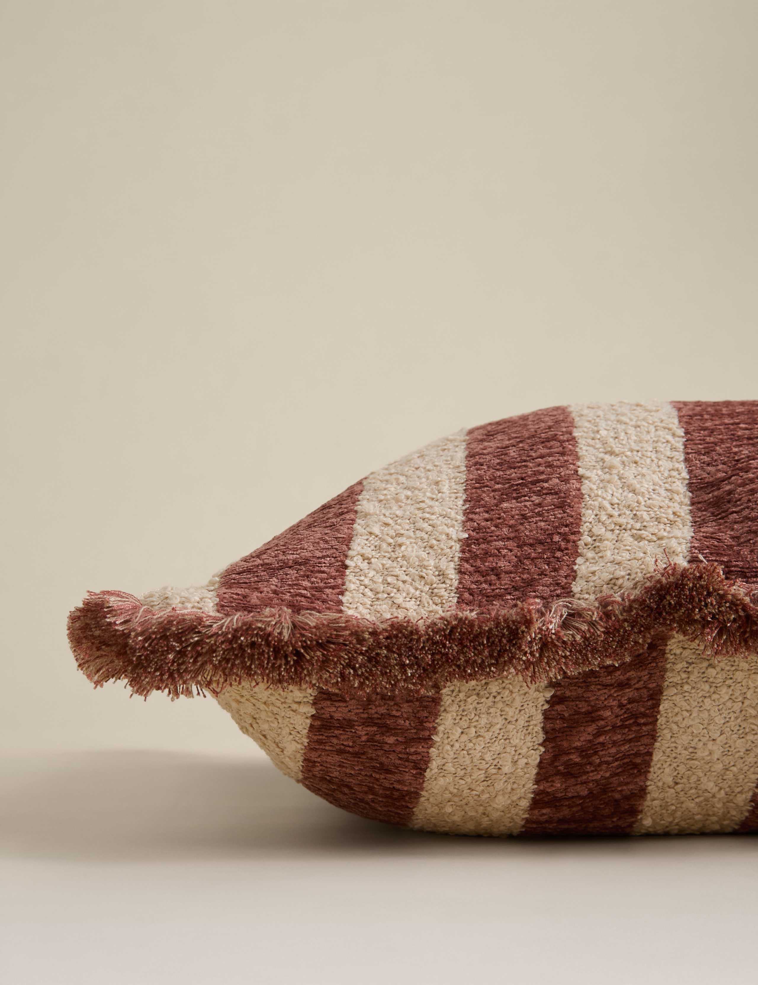 Chenille stripe cushion cover 50x50cm (British brand)