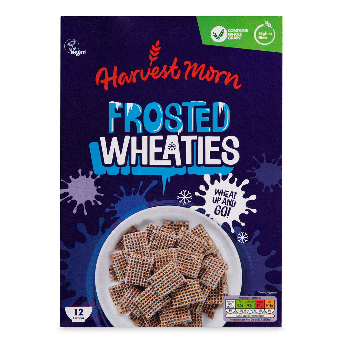 Frosted Wheaties cereal, sweet whole wheat breakfast (British brand)
