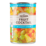 Fruit cocktail in light syrup, imported from the UK