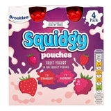 Fruit yogurt pouches strawberry and raspberry 4 pack (British brand)
