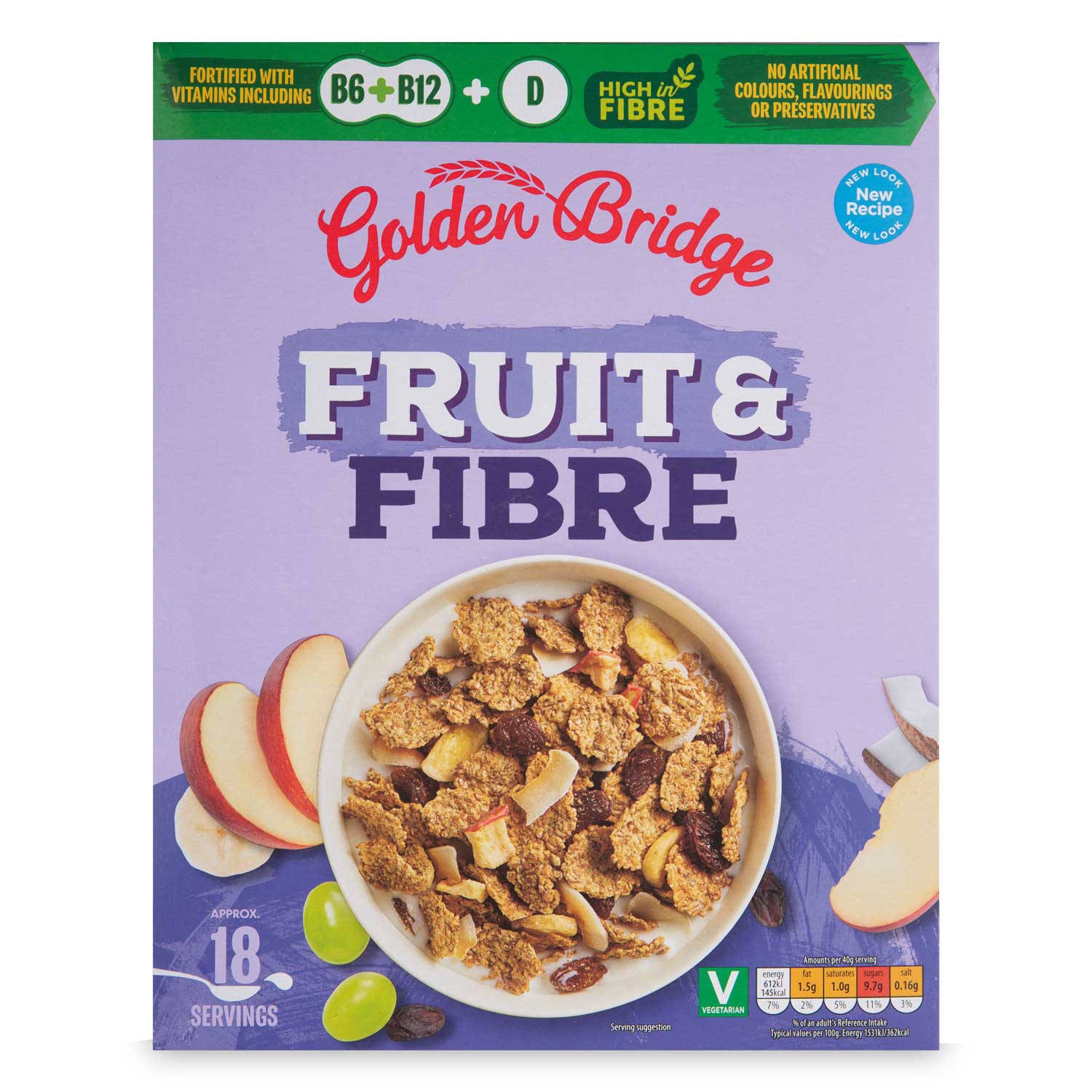Fruit & Fibre cereal with raisins and hazelnuts, UK version