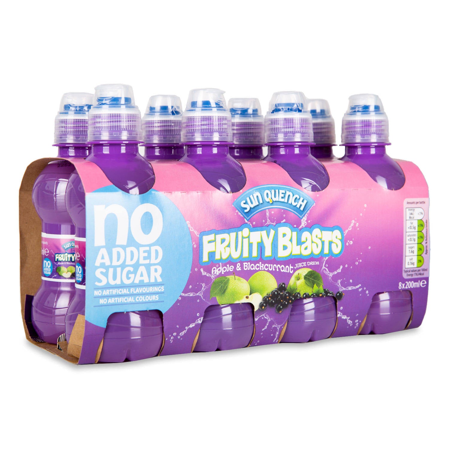 Fruity Blasts apple and blackcurrant juice drink 8x200ml (British brand)