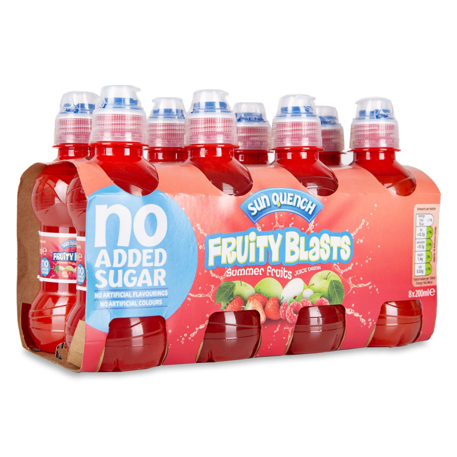 Fruity Blasts Summer Fruits juice drink 8 pack, UK version