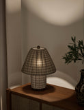 Gingham table lamp in classic check design, UK version