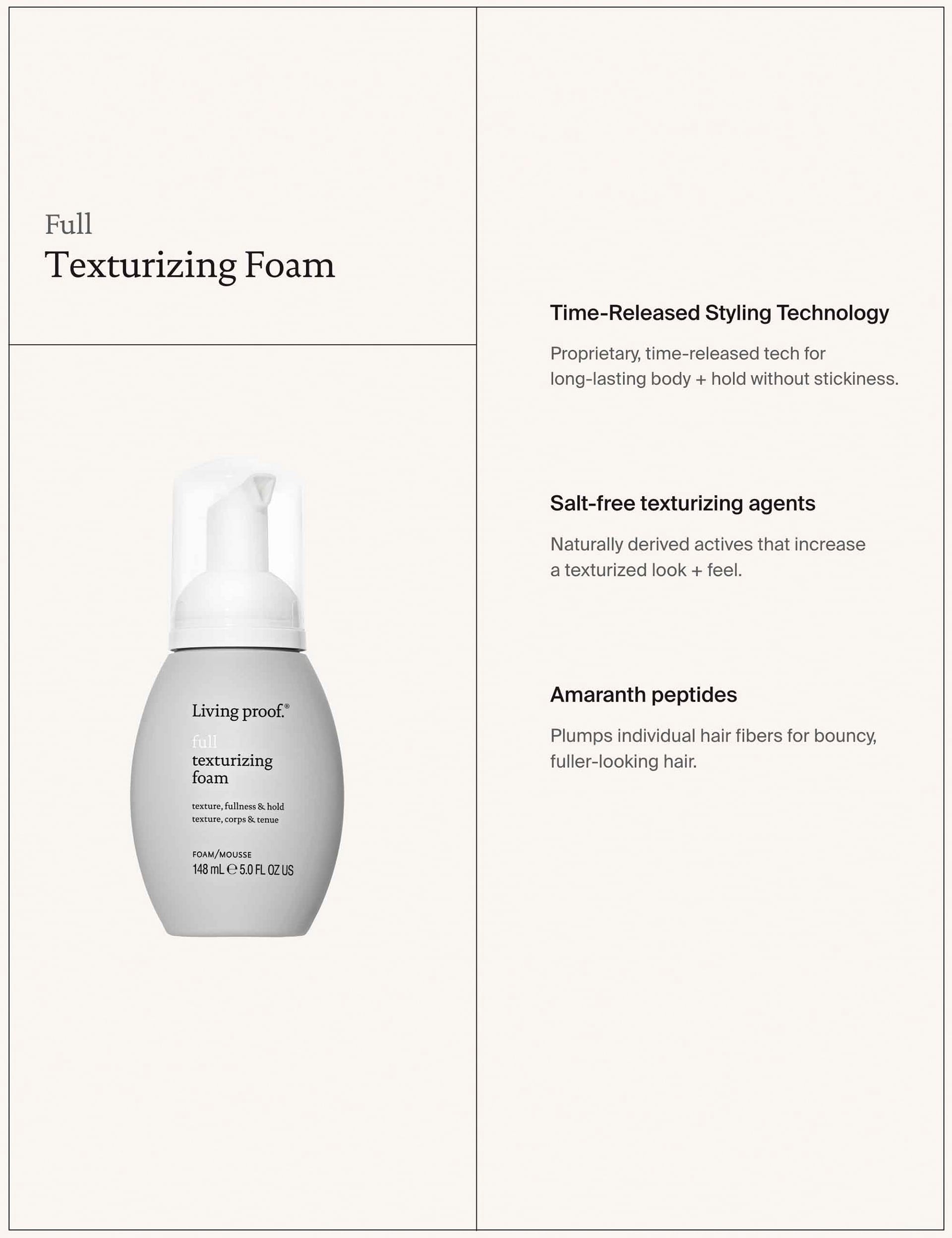 Living proof Full Texturizing Foam 45ml - British product