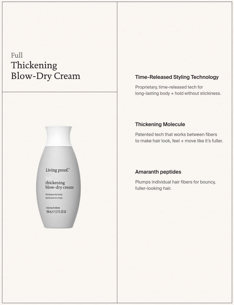 Living Proof Full Thickening Blow-Dry Cream 109ml - British product