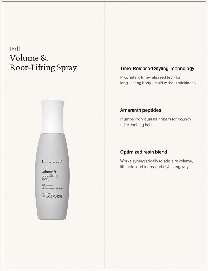 Living proof full volume and root-lifting hair spray 163ml - British product