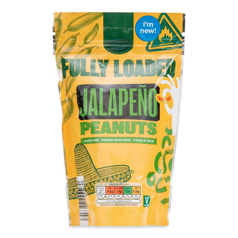 Fully Loaded jalapeño peanuts, imported from the UK