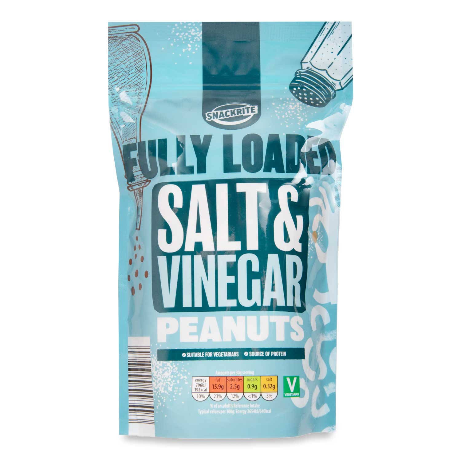 Fully Loaded salt and vinegar peanuts snack, UK version