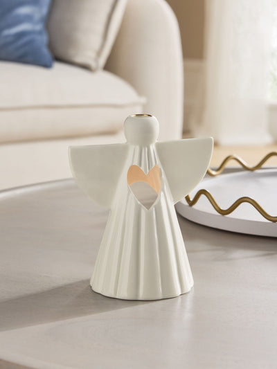 Next White/Gold Ceramic Angel Tea Light Holder- Buy online at McGrocer