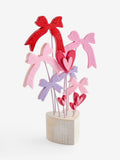 Pink felt bow and heart ornament (British brand)