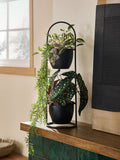 Green Artificial Plants in 3 Large Tier Bronx Planter