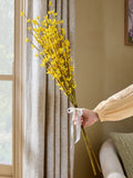 Yellow artificial forsythia stems set of 3, UK version