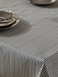 Natural Stripe Wipe Clean Tablecloth