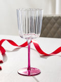 Pink scalloped heart wine glasses set of 2, UK version