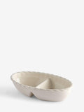 Natural Twist 2 part stoneware serve dish 33cm, imported from the UK