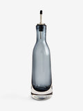 Grey glass N. premium oil bottle handcrafted smoked grey - UK version