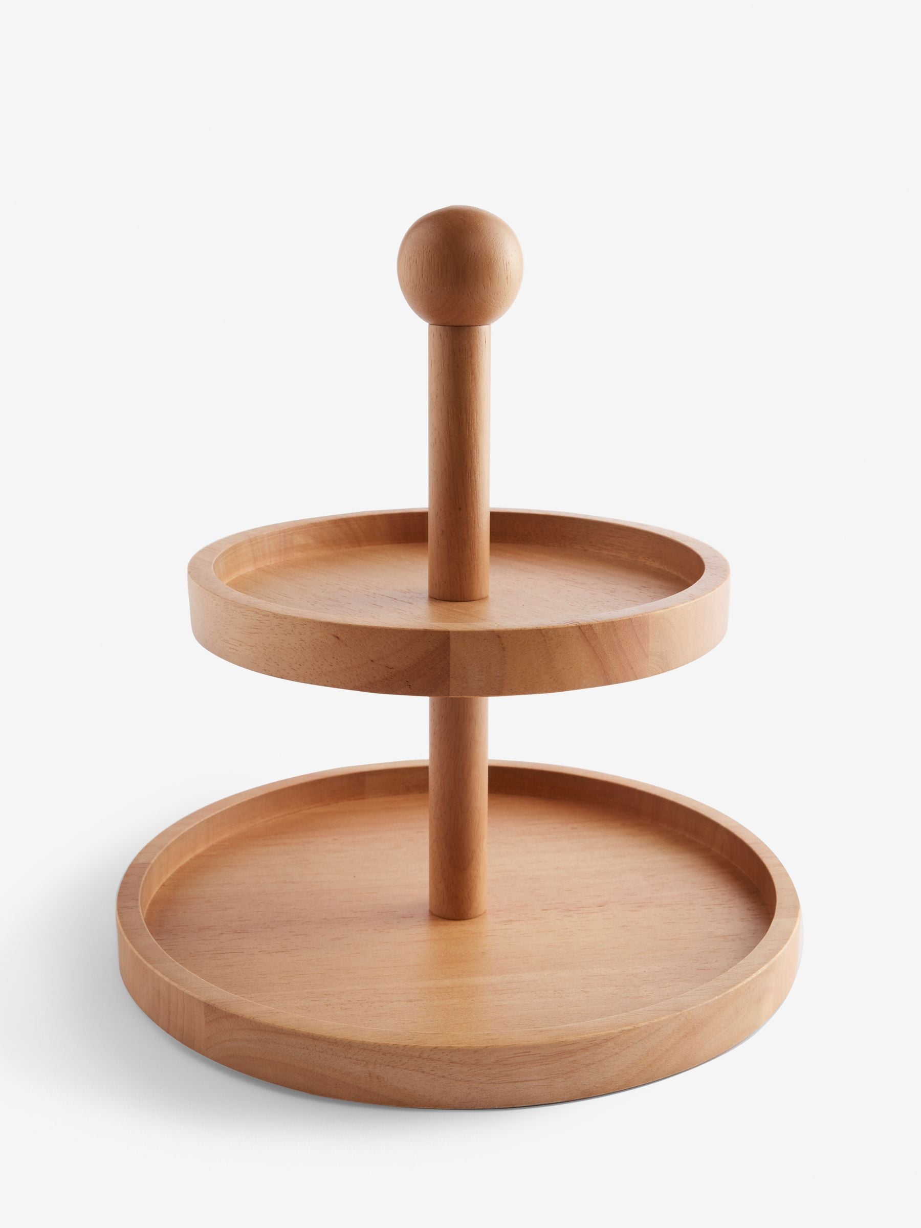 Wooden two tier serving stand 29cm - British product