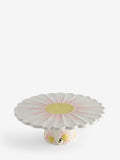 White Flower Wildlife cake stand stoneware 30cm (British brand)