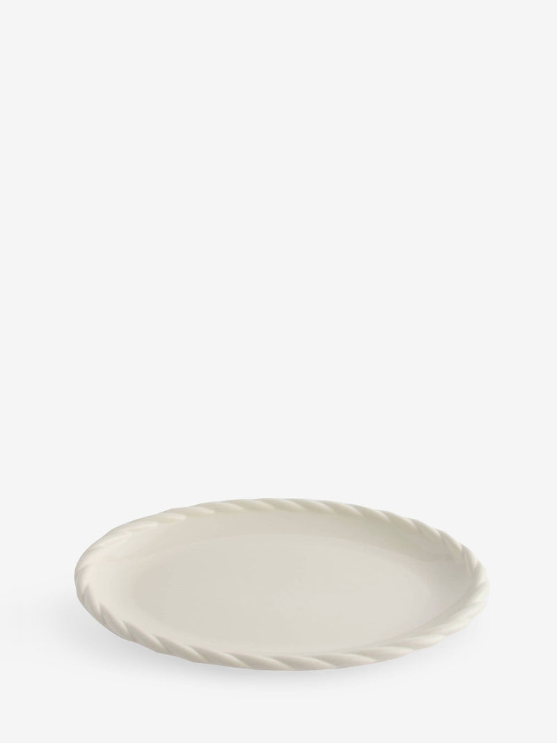 Stoneware platter braided rope 42cm oval, UK version
