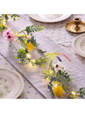 Lights4fun pre lit spring flower garland 1.5m, UK version