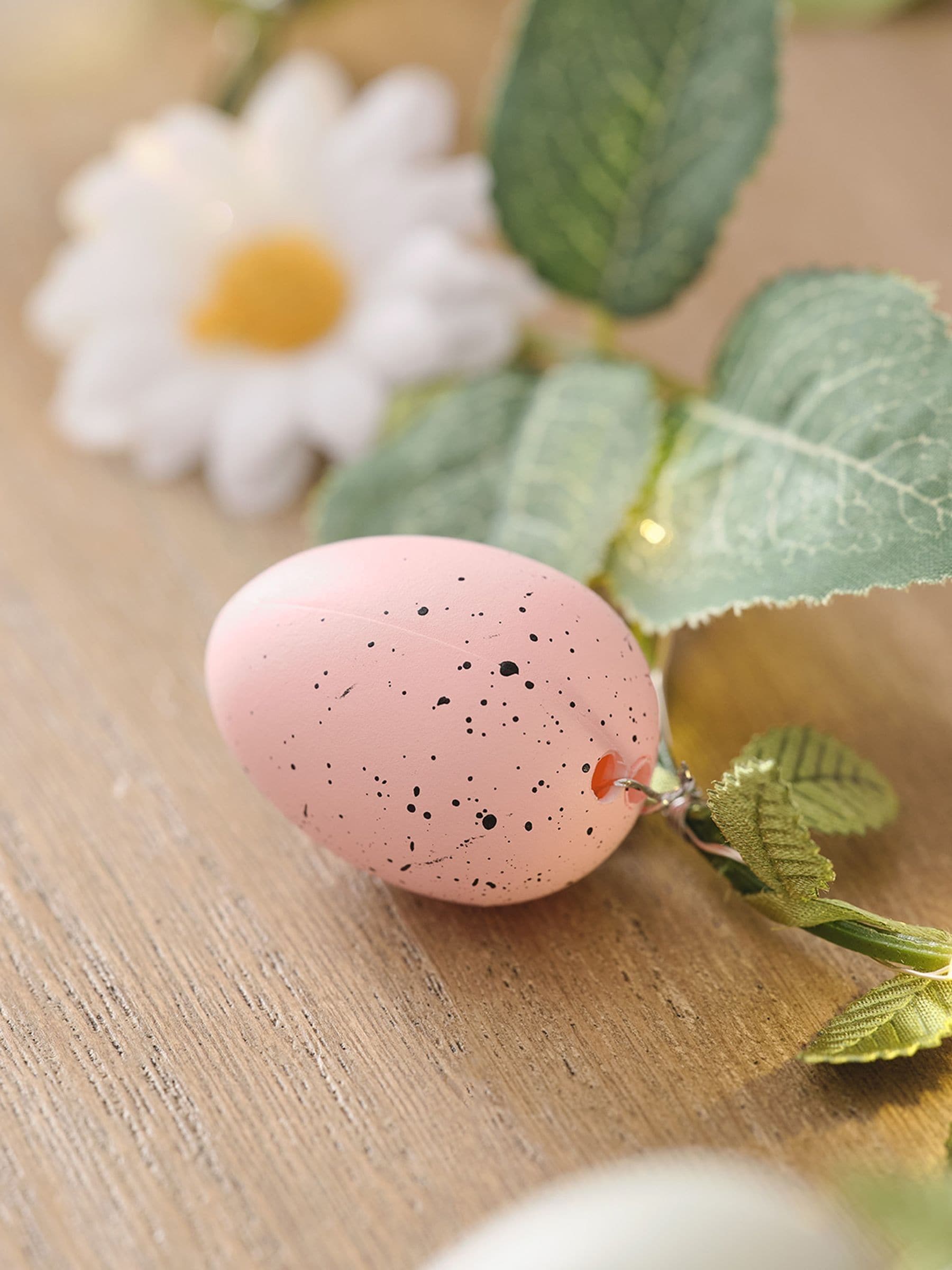 Lights4fun Easter garland with micro lights and pastel eggs 2.3m, imported from the UK