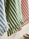 Set of 3 weave tea towels blue green pink, UK version