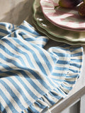Set of 3 weave tea towels blue green pink, UK version