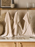 Set of 3 Natural Hamish Patterned Terry Tea Towels