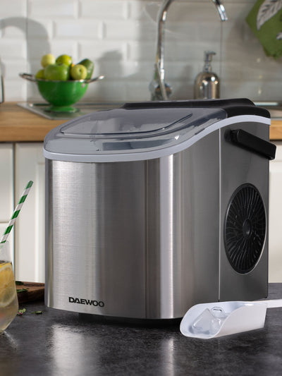 Daewoo Silver 12KG Countertop Ice Maker