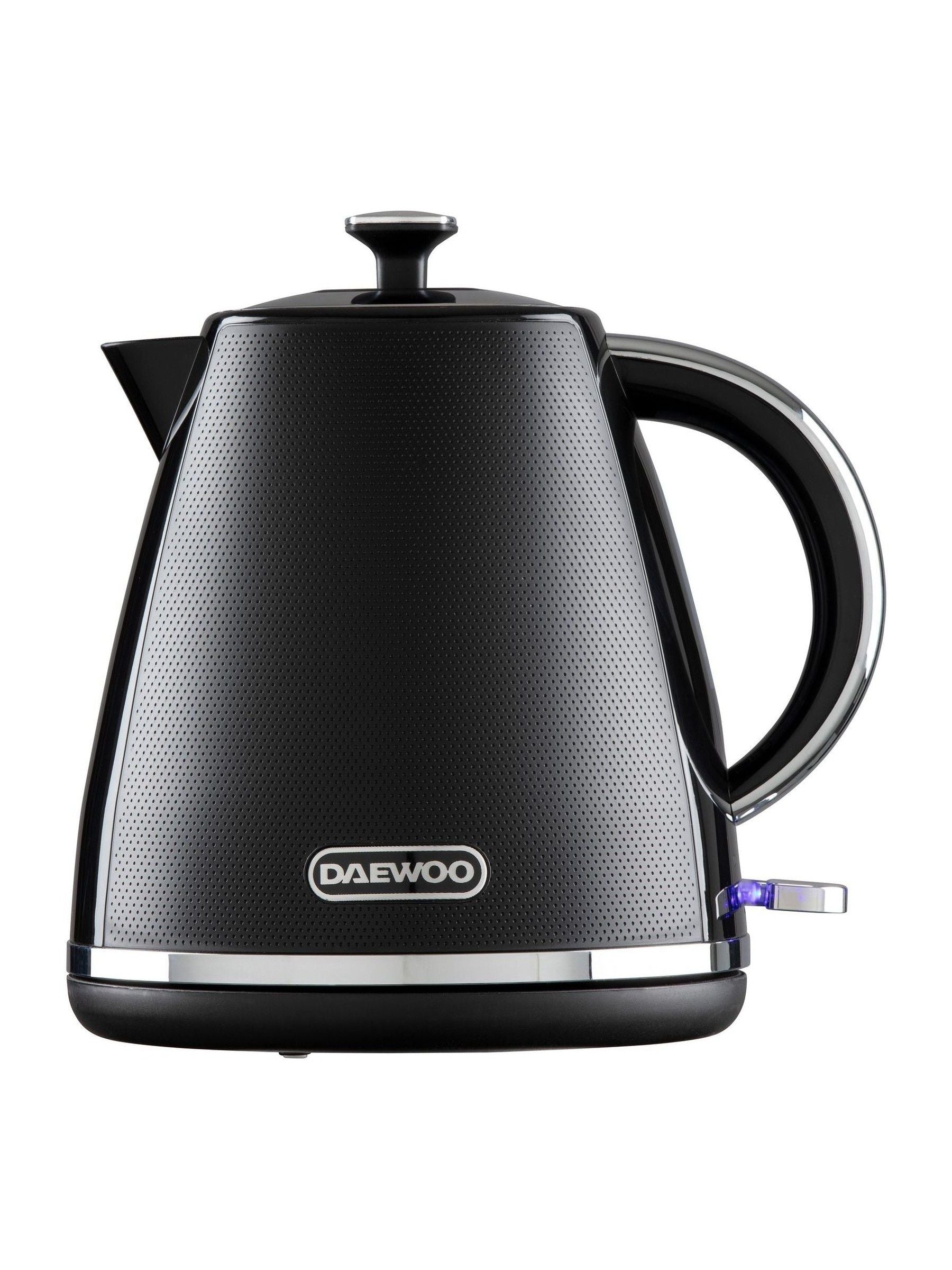 Daewoo Black Stirling 1.7L 3Kw Pyramid Kettle