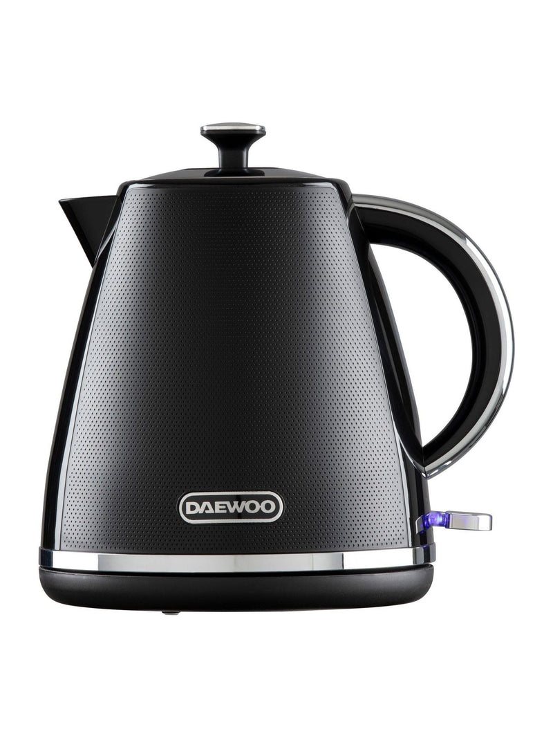 Daewoo Black Stirling 1.7L 3Kw Pyramid Kettle