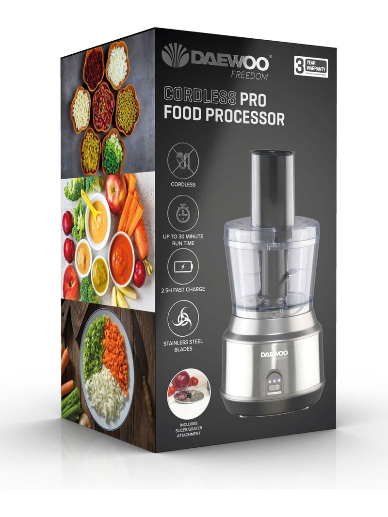 Daewoo Black Cordless Pro Food Processor - British product