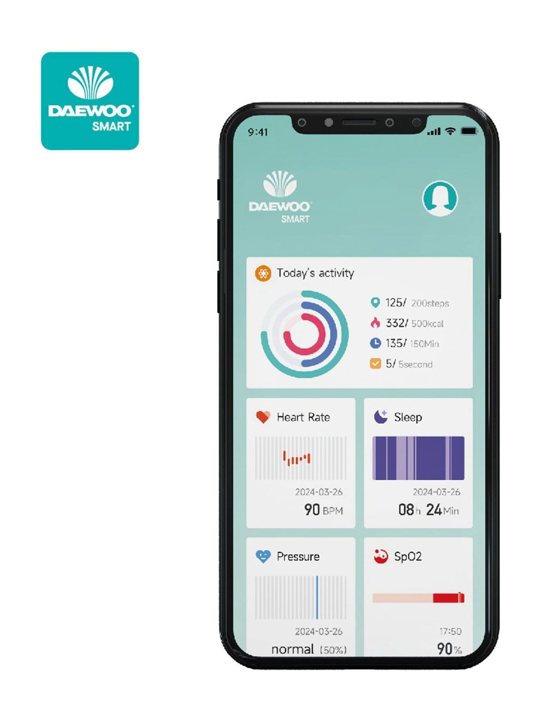 Daewoo Flight smartwatch black multi-sport (British brand)