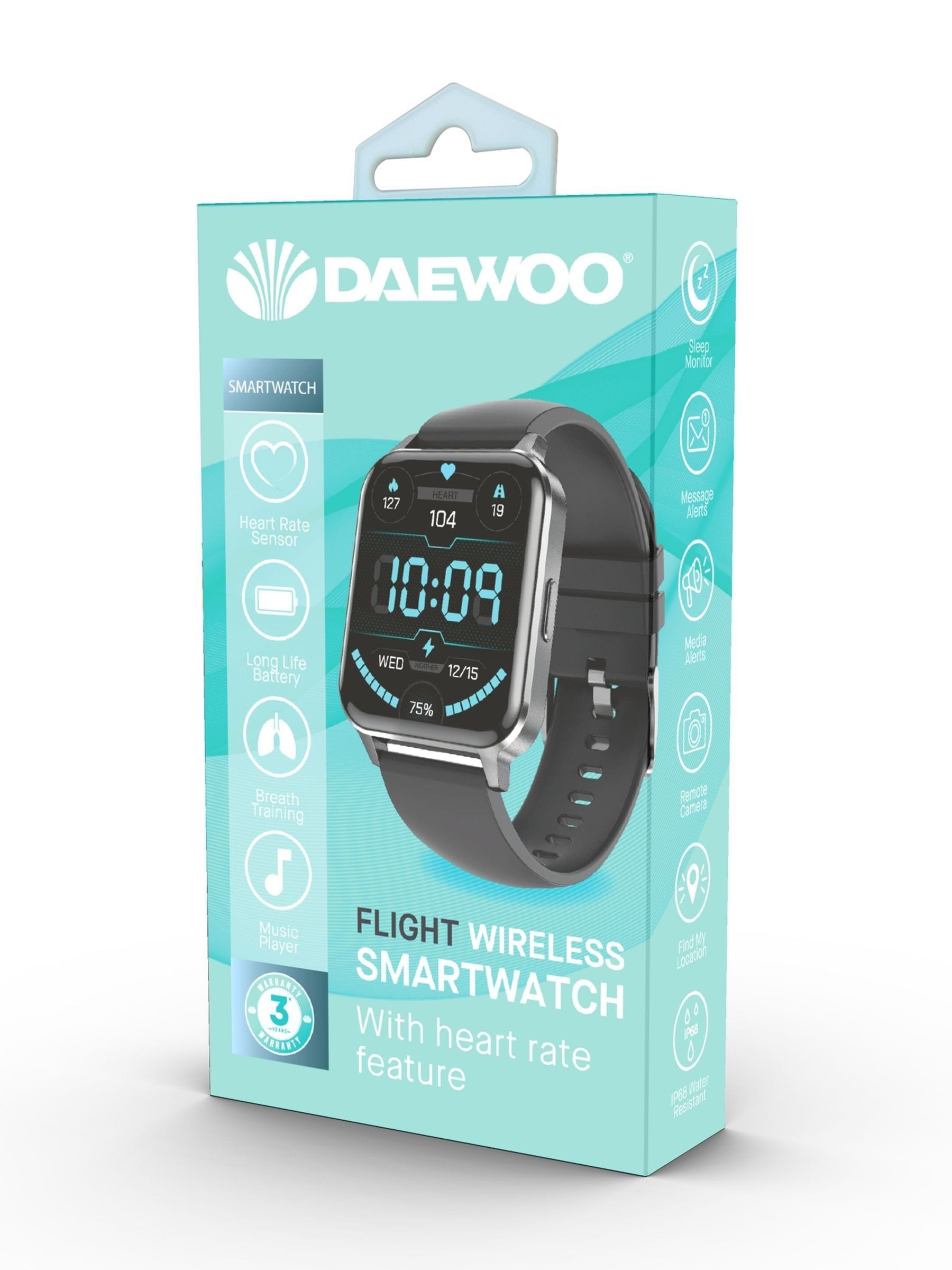 Daewoo Flight smartwatch black multi-sport (British brand)