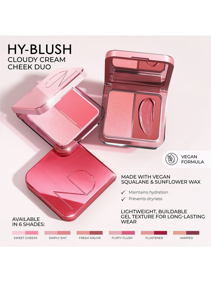 Natasha Denona HYBLUSH Cloudy Cream Cheek Duo, imported from the UK