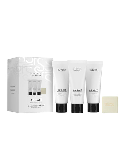 Next Scottish Fine Soaps Au Lait Signature Body Care Gift Set- Buy online at McGrocer