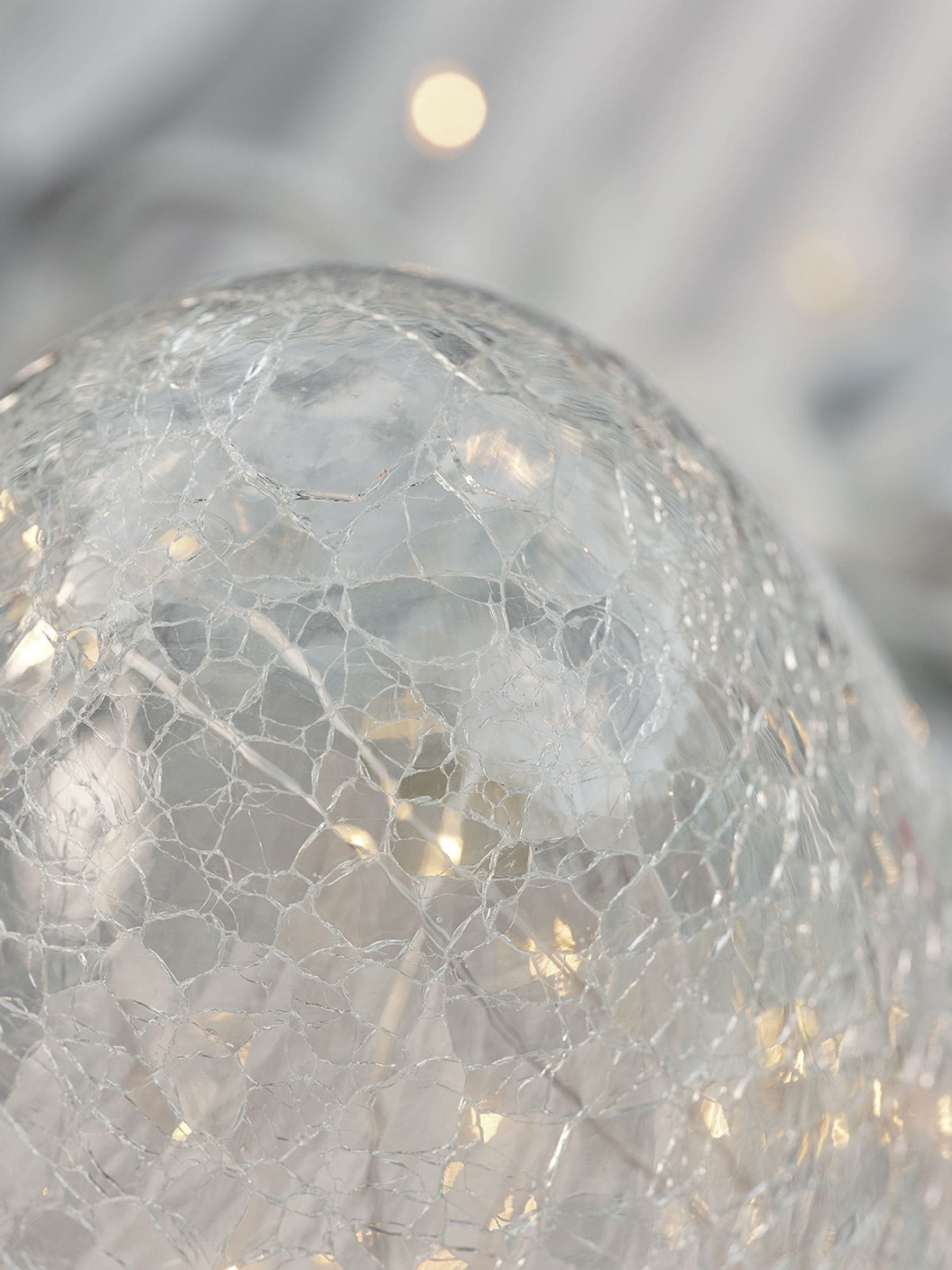 Lights4fun crackle glass egg light 21cm (British brand)