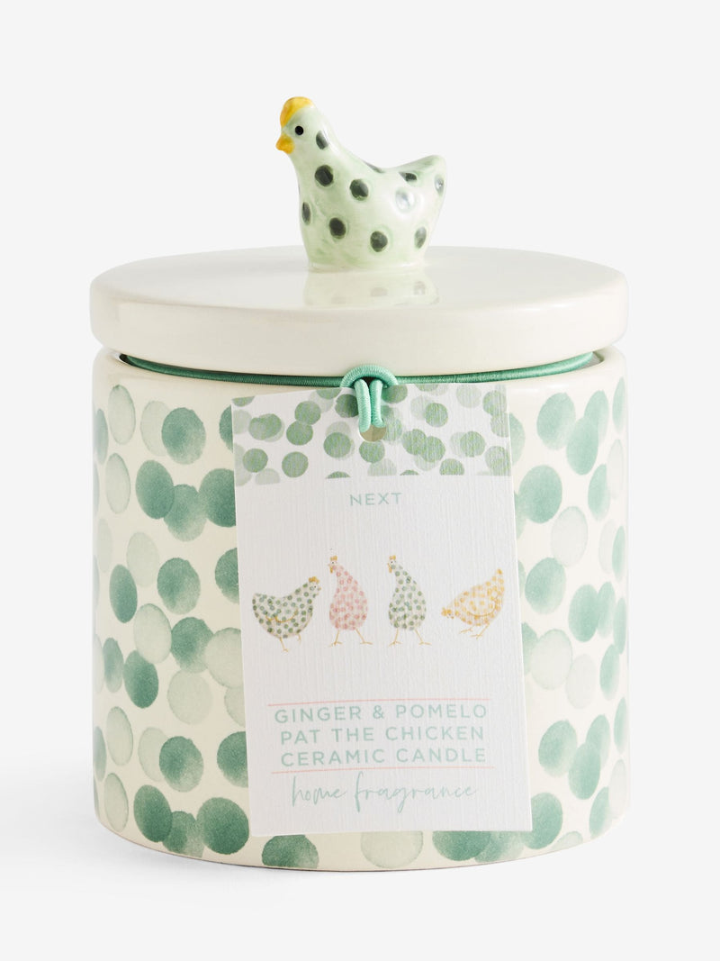 Pat The Chicken Ginger & Pomello candle 13.5cm, imported from the UK