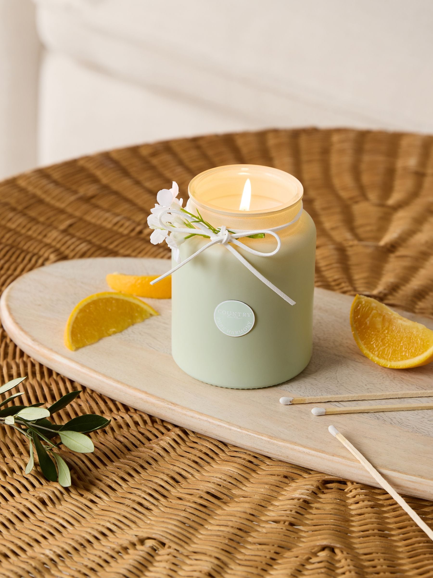 Country Luxe Pure Harmony Orange and Geranium 1 Wick Small Candle