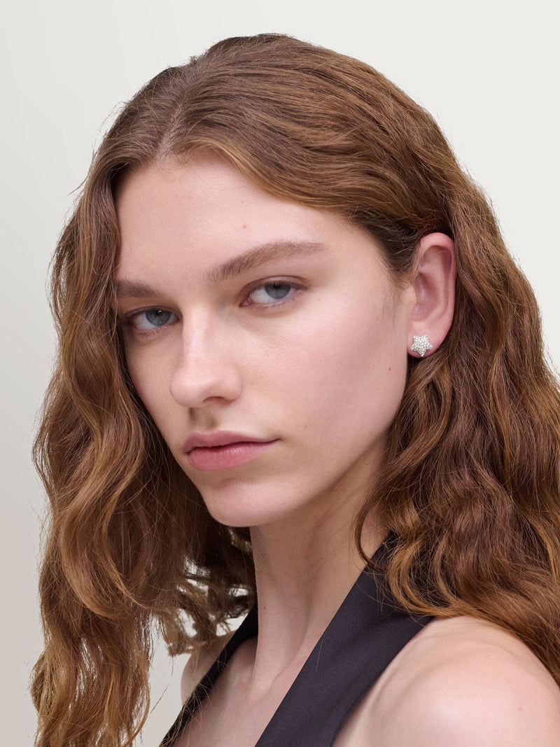 Marc Jacobs silver tone star stud earrings, imported from the UK