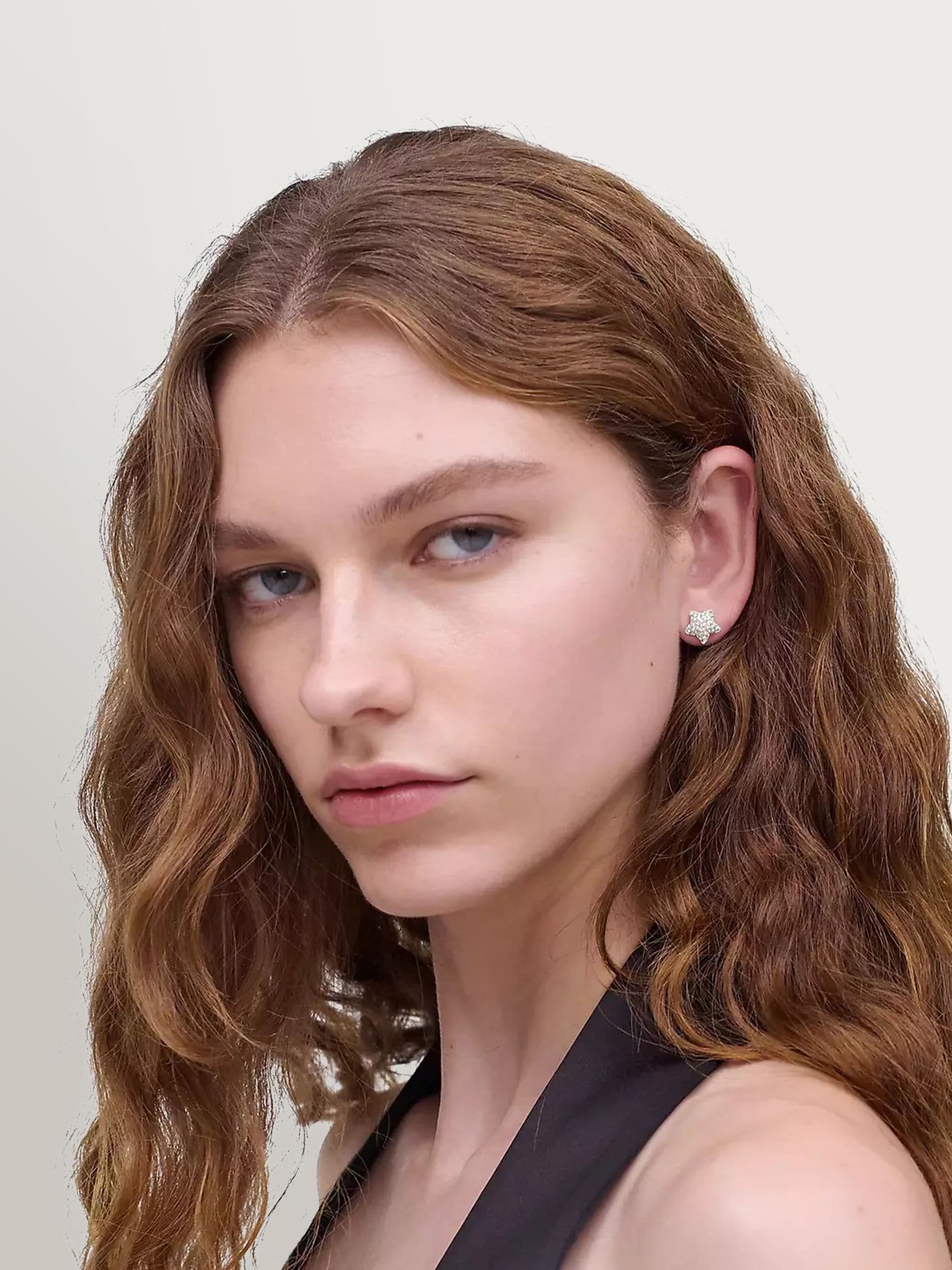Marc Jacobs silver tone star stud earrings, imported from the UK