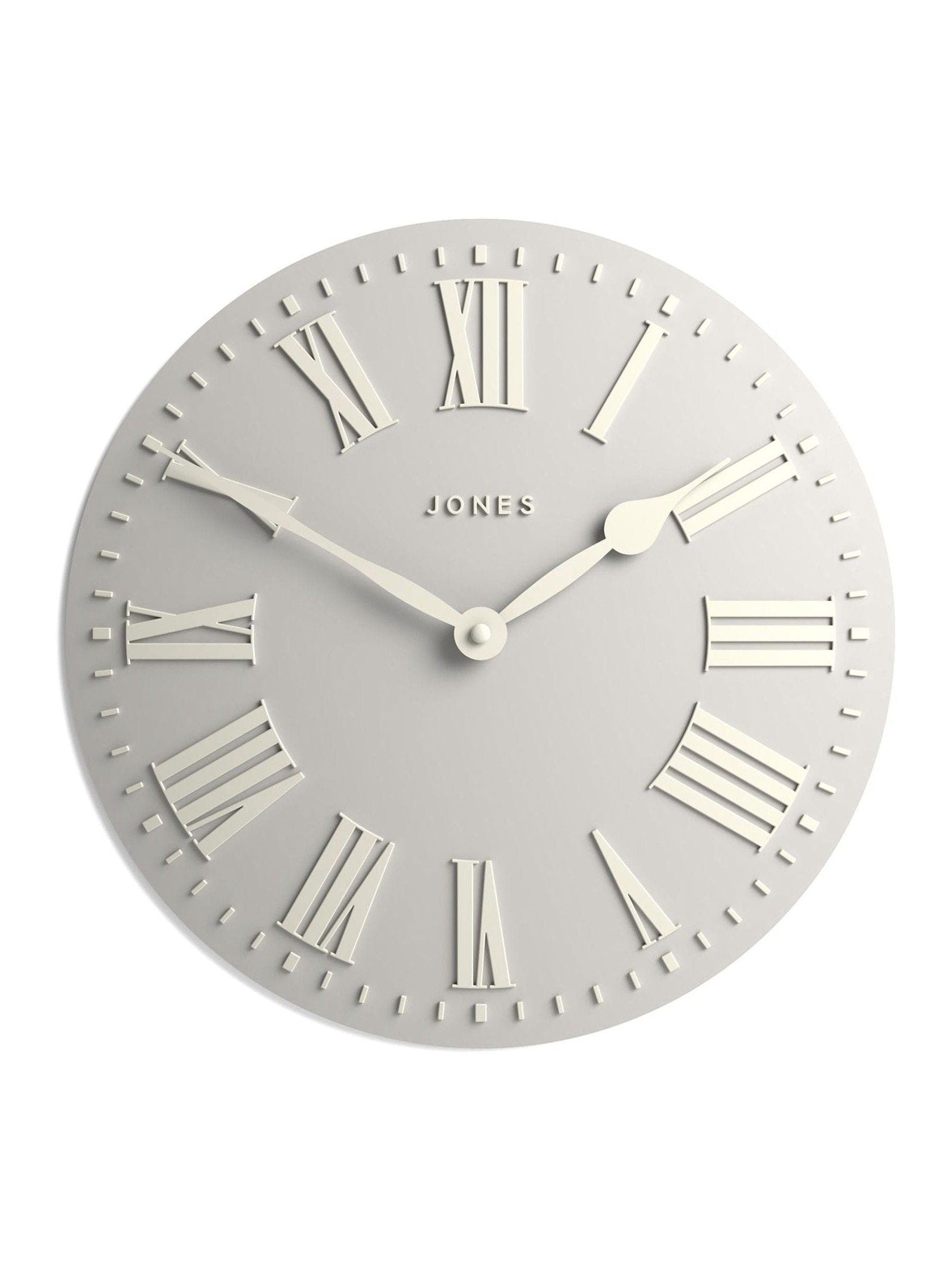 Jones Clocks sage green strand convex wall clock 30cm, UK version