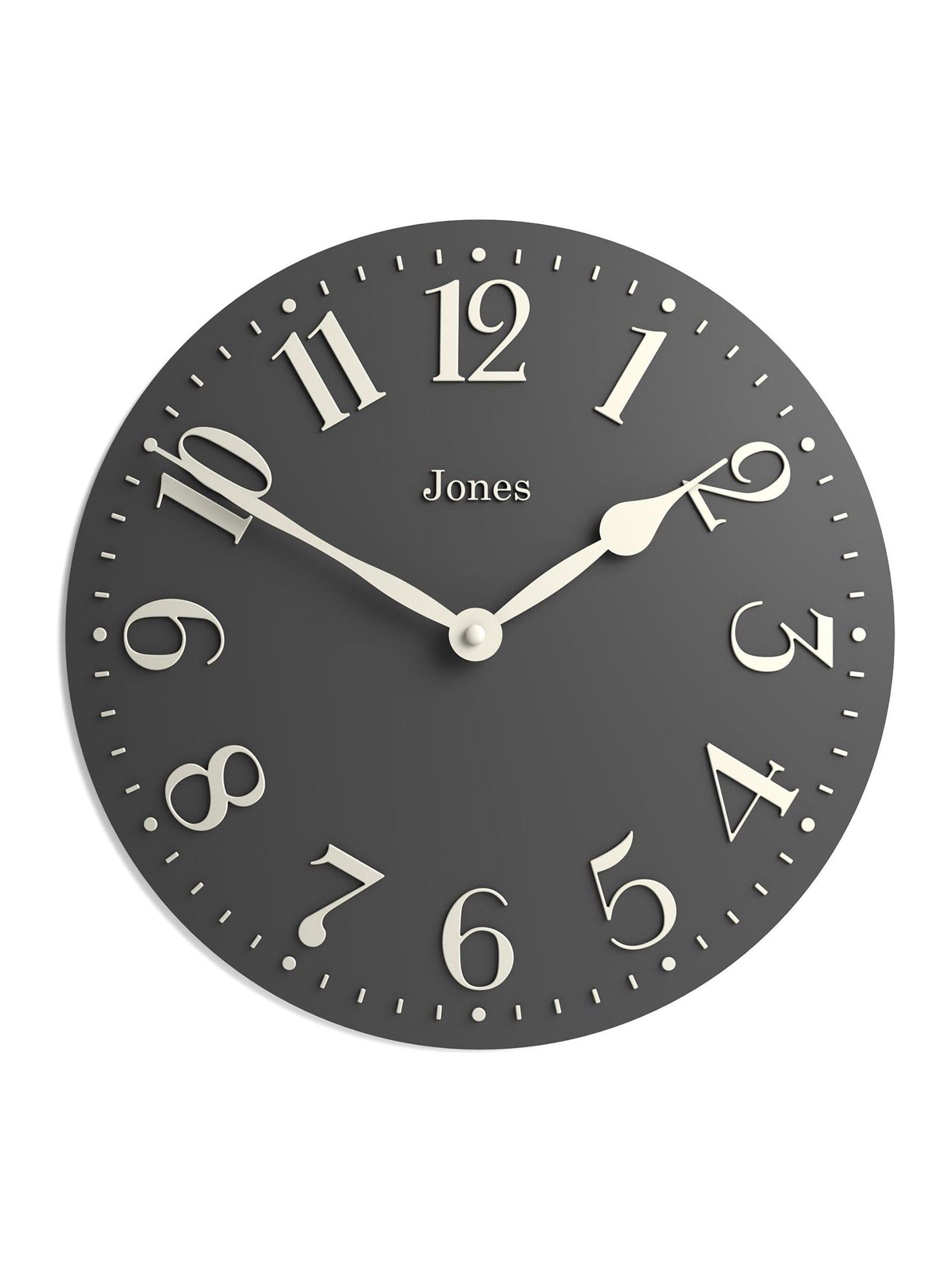 Jones Clocks Blizzard Grey Betty Convex Wall Clock 30cm