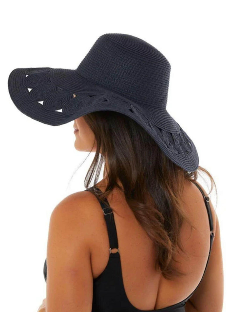 Seaspray sun hat blue cut out detail 33cm, imported from the UK