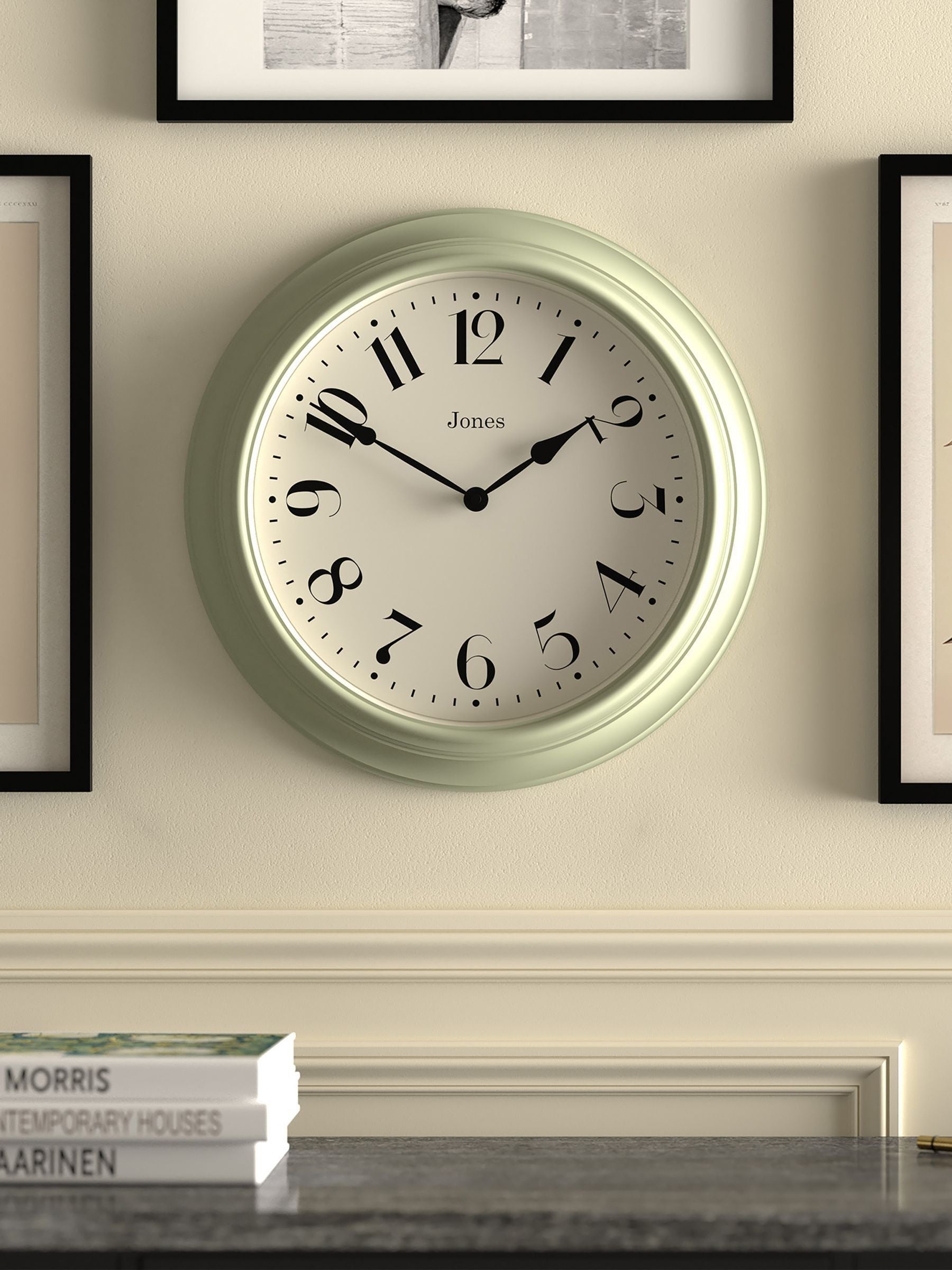 Jones Clocks cream Fenchurch wall clock 40cm, UK version
