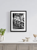 Brookpace Lascelles bunny wall art black white girls 40x50cm (British brand)